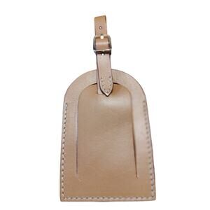 ESCADA Leather Luggage Tag Tan‎ EUC